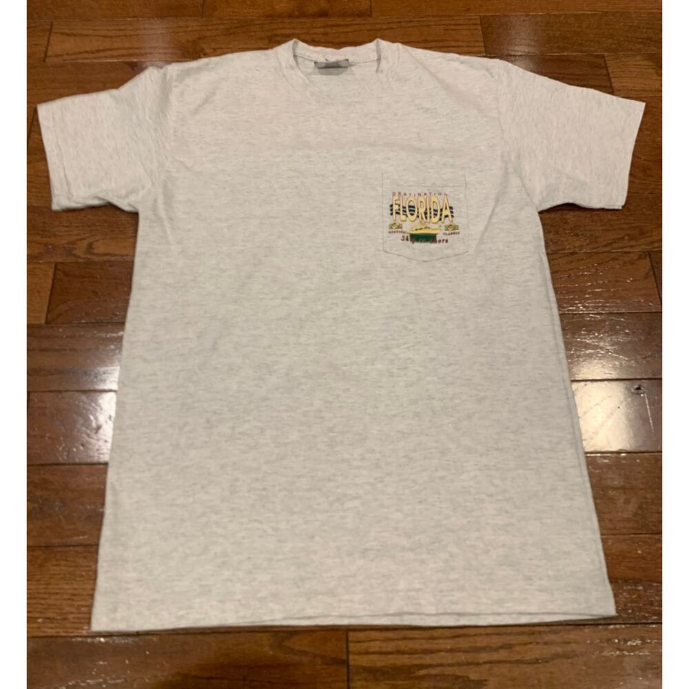Vintage Florida Pocket Tee USA 90s Coastal Dadcore‎